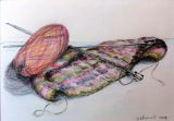 59 - Liz Symonds - Grandma's Knitting - Pen & Pencil.jpg